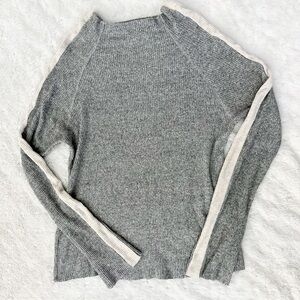 COA Ribbed Gray Knit Sweater